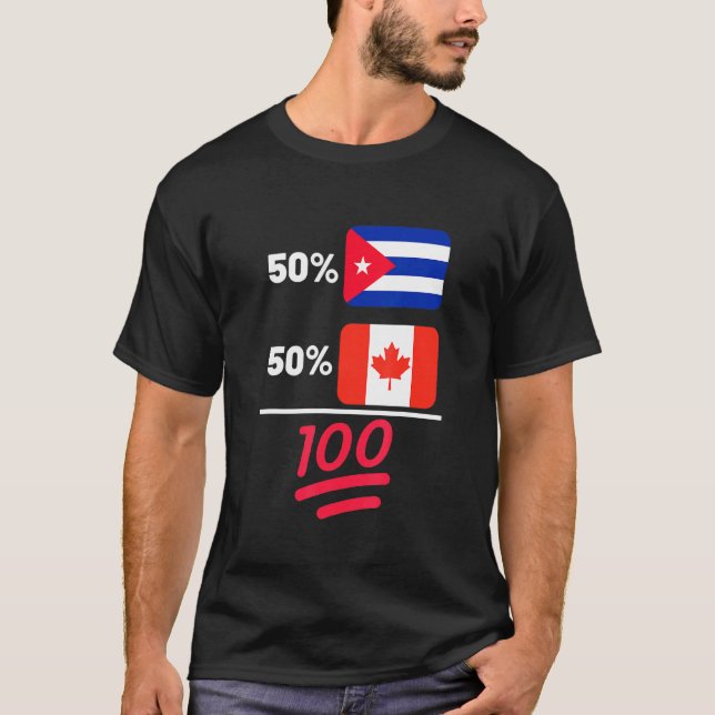Camiseta Canadense Plus Cuba Mix Flag Heritage (Frente)