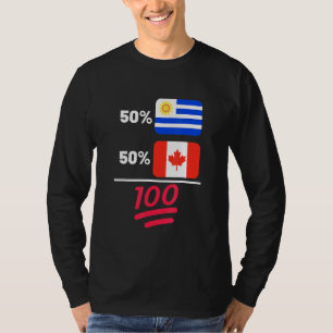 Camiseta Canadense Plus uruguaio Mix Flag Heritage