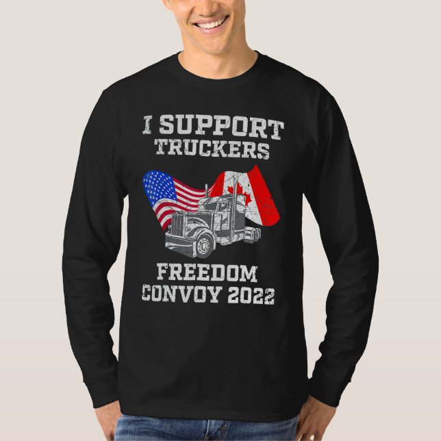 Camiseta Canadense Trucker Support Canada (Frente)