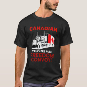 Camiseta Canadense Truckers Rule Freedom Convoy 2022 Canadá