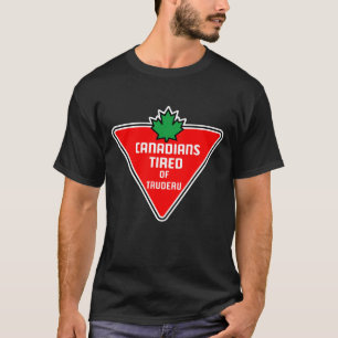 Camiseta canadenses cansados de trudeau