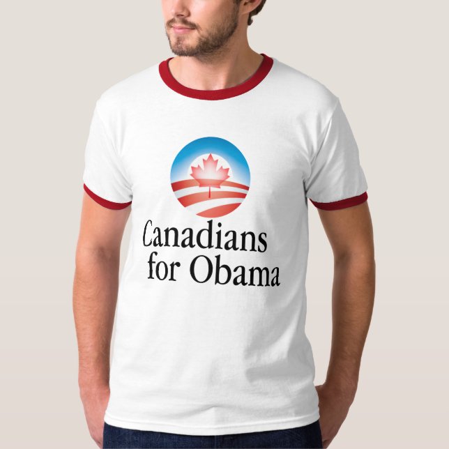 Camiseta canadenses para obama (Frente)