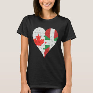 Camiseta Canadian Basque Flag Heart