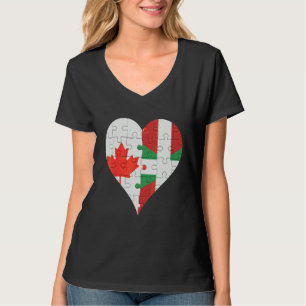 Camiseta Canadian Basque Flag Heart
