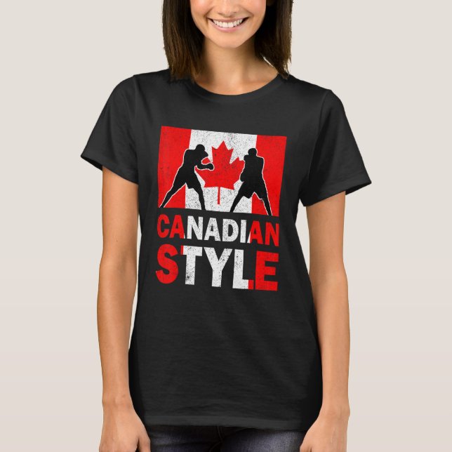 Camiseta Canadian Boxage Canada Flag Canadian Boxin (Frente)
