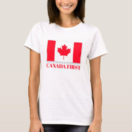 Camiseta Canadian flag. CANADA FIRST. Conservative Canada.