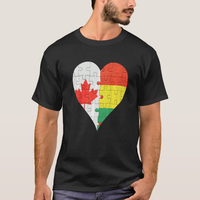 Camiseta Canadian Flag Heart (Frente)