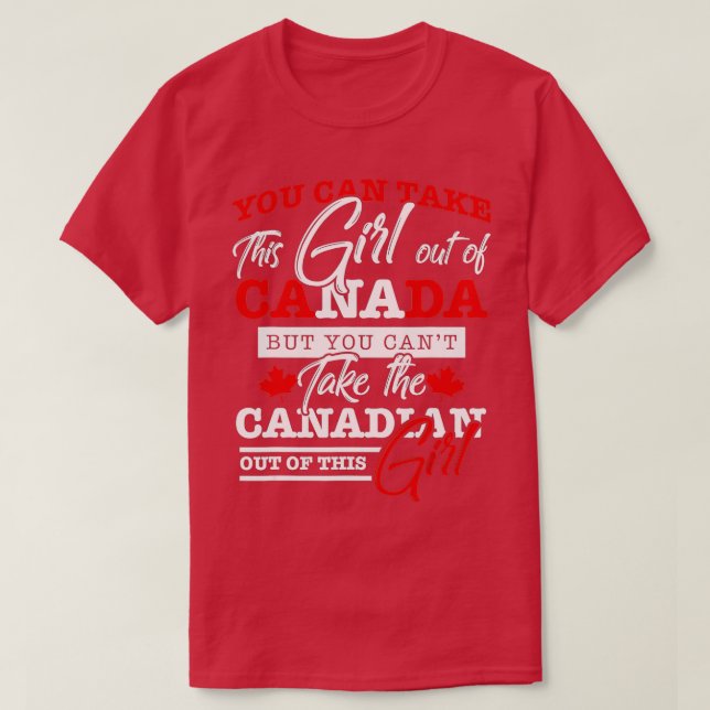 Camiseta Canadian Girl Women Gifts Maple Leaf Canada  (Frente do Design)
