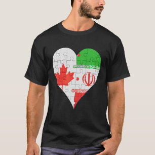 Camiseta Canadian Iranian Flag Heart