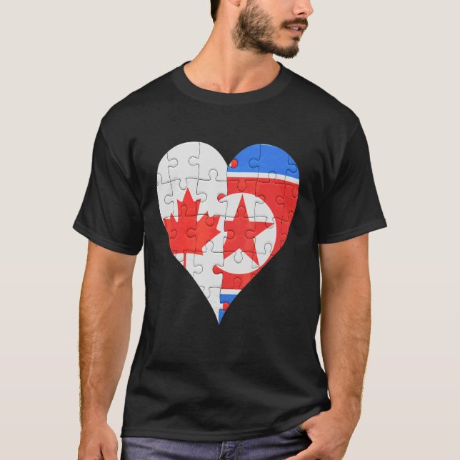 Camiseta Canadian North Corp Flag Heart (Frente)