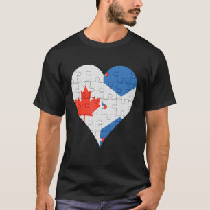 Camiseta Canadian Scottish Flag Heart