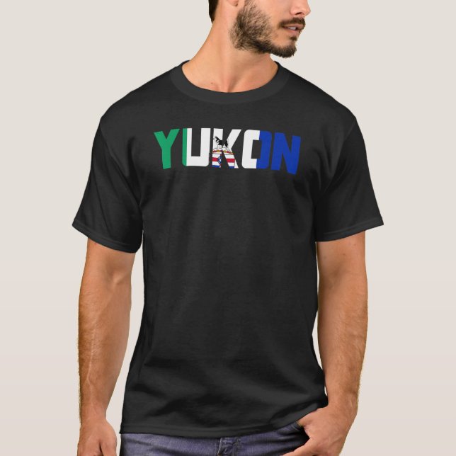 Camiseta Canadian Yukon Territory Flag Proud Canada Husky S (Frente)
