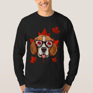 Camiseta Canadiano Beagle Dog Maple Leaf Patriotic Canada F