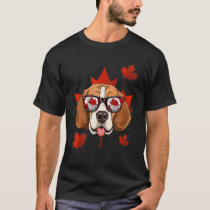Camiseta Canadiano Beagle Maple Tree Leaf Canada Flag Pet D