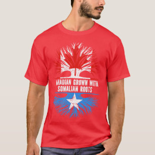 Camiseta Canadiano crescido com bandeira das Raízes da Somá