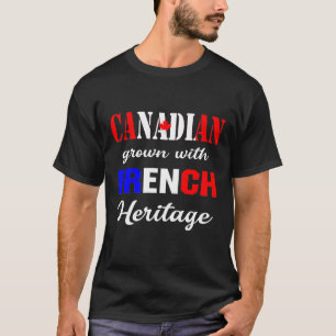 Camiseta Canadiano crescido com patrimônio francês