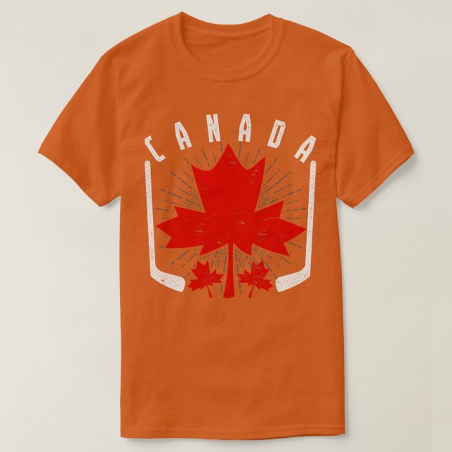 Camiseta Canadiano Maple Leaf Ice Hockey Canada (Frente do Design)
