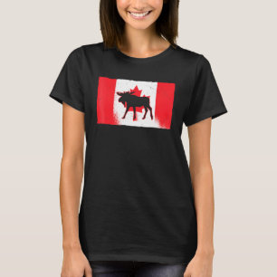 Camiseta Canadiano Mose Canadá Cartografia do Dia Folha Or