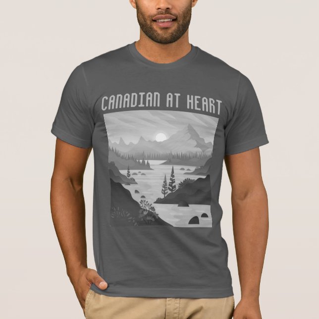 CAMISETA CANADIANO NO CORAÇÃO. NOSSO NORTE FORTE E LIVRE. (Frente)