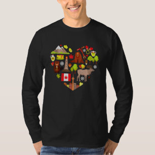 Camiseta Canadiano - Símbolos ventiguares Canadá Flag Maple
