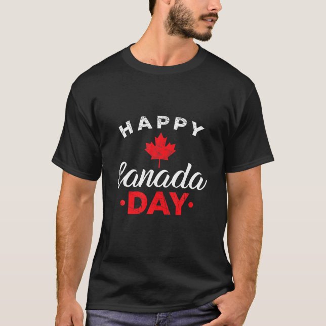 Camiseta Canadianos Happy Canada Day Canadian Flag Maple Le (Frente)