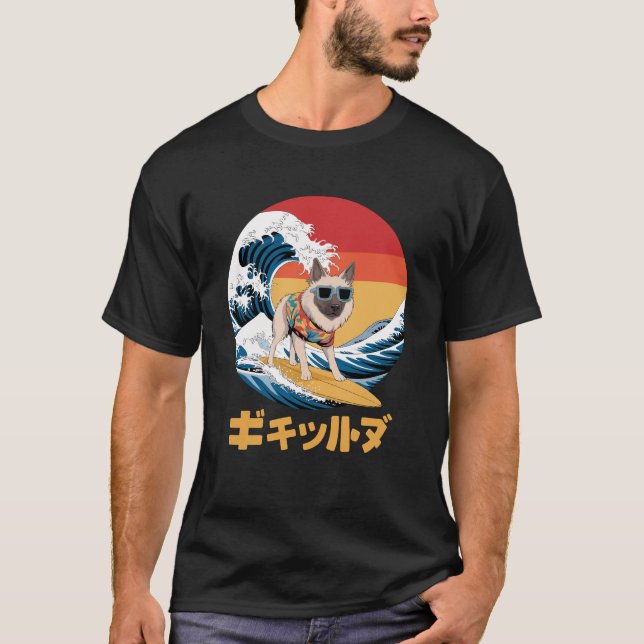 Camiseta Canagawa Japonesa - Pastor Anatólico - Cão de Onda (Frente)