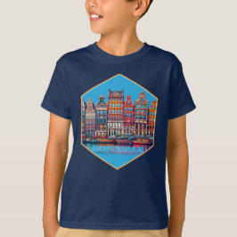 Camiseta Canal Amsterdam Países Baixos Europa