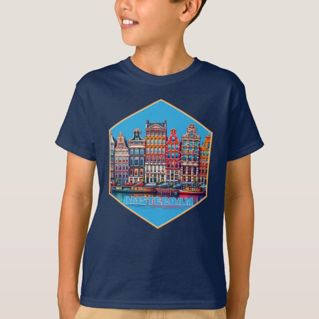 Camiseta Canal Amsterdam Países Baixos Europa (Frente)