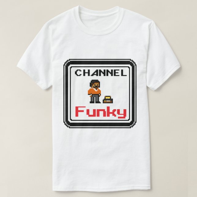 Camiseta Canal Arte Pixel Funky (Frente do Design)