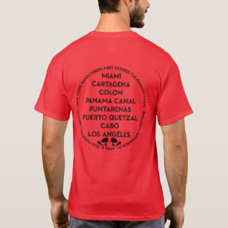 Camiseta Canal de Panamá Primeira Vez Costas Negras