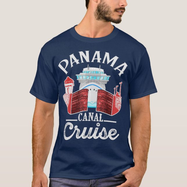Camiseta Canal do Panamá Cruise Men Mulheres Boys and Girls (Frente)