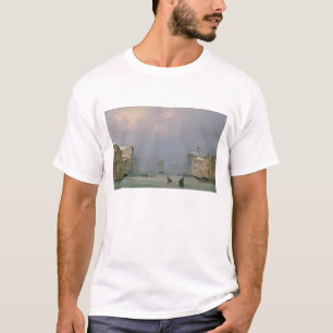 Camiseta Canal grande com neve e gelo, 1849