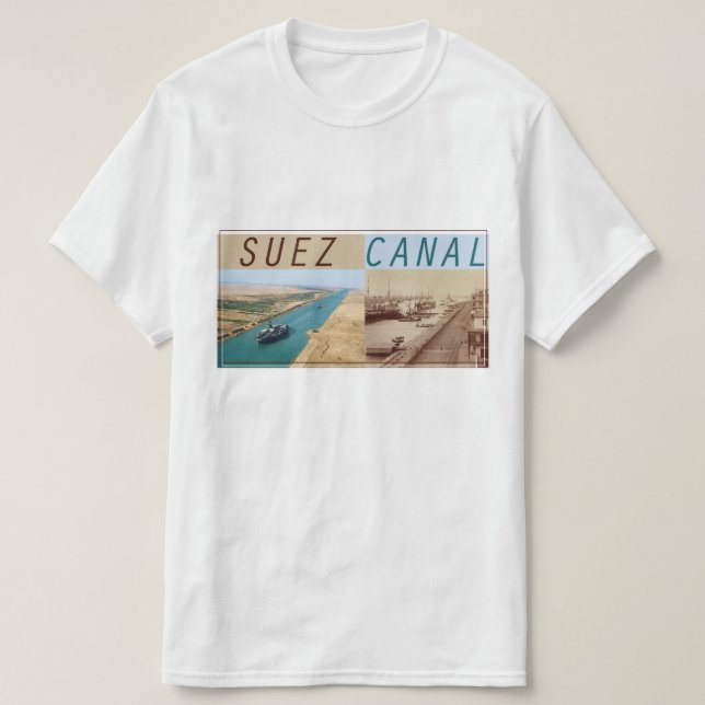 Camiseta Canal Suez antigo e novo (Frente do Design)