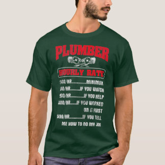 Camiseta Canalização de Pipefitter de Taxa Horária