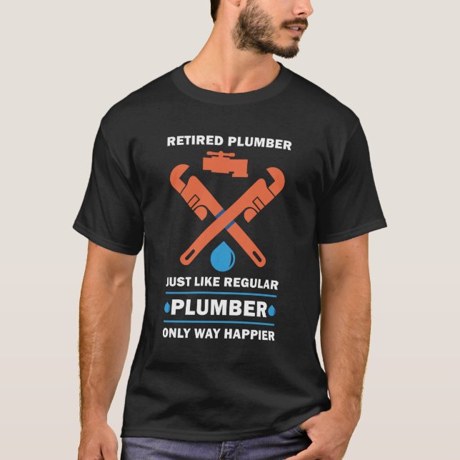 Camiseta Canalização PipeFitter - Engraçado Feliz Canalizad (Frente)