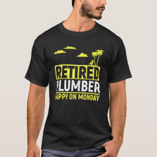 Camiseta Canalizador Aposentado Para Homens Bombeando O Tub