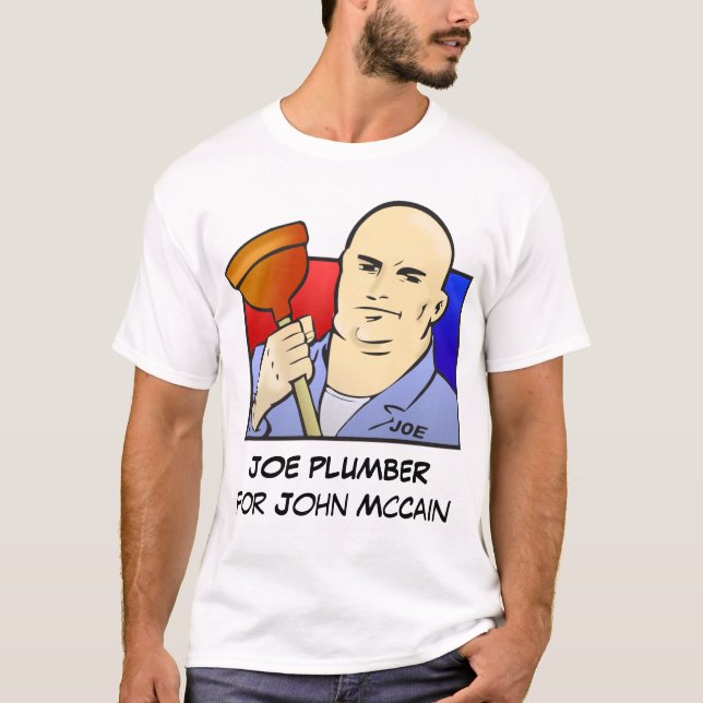 Camiseta CANALIZADOR de JOE para John McCain (Frente)