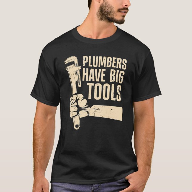 Camiseta Canalizador Para Homens Pipefitter Canalização Tam (Frente)