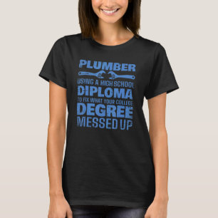 Camiseta Canalizador Para Homens Pipefitter Pipe 10