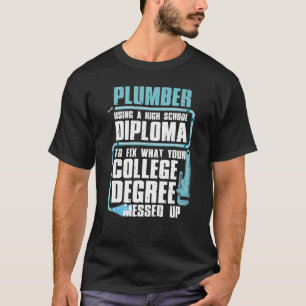 Camiseta Canalizador Para Homens Pipefitter Pipe Canalizado