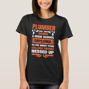 Camiseta Canalizador Para Homens Pipefitter Pipe Canalizado