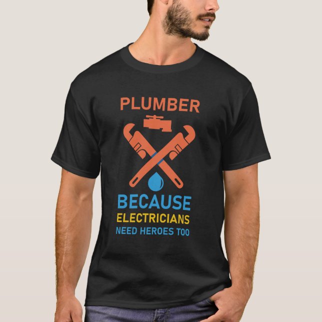 Camiseta Canalizador porque eletricistas - Encanando PipeFi (Frente)