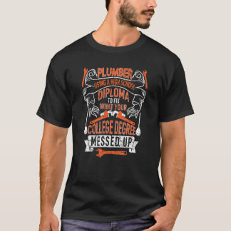 Camiseta Canalizador que utiliza um Segundo grau Diploma ca
