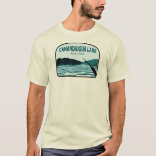 Camiseta Canandaigua Lake New York Fisheries Rod