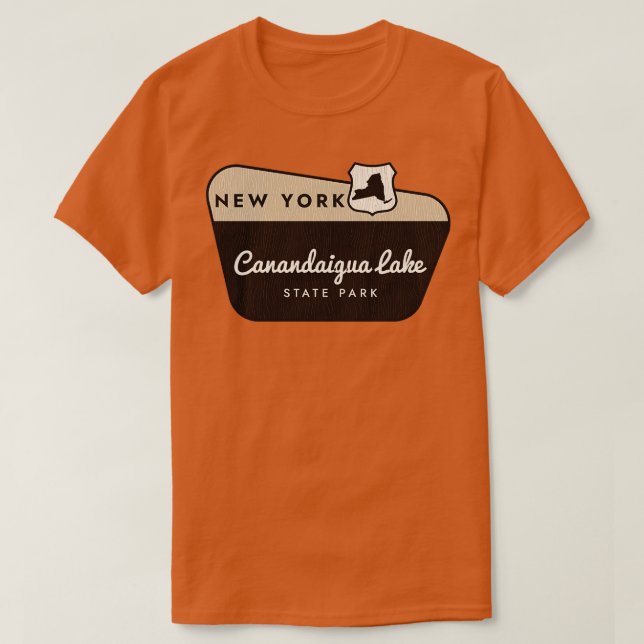 Camiseta Canandaigua Lake State Park Nova Iorque - Sinal de (Frente do Design)