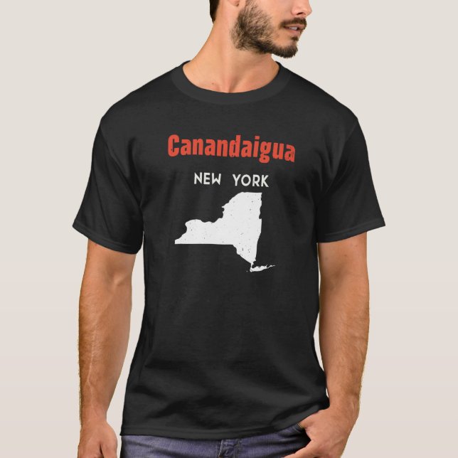 Camiseta Canandaigua New York State America Viagem New (Frente)