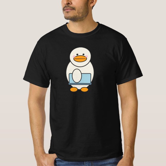 Camiseta Canard allant au travail, funny work (Frente)
