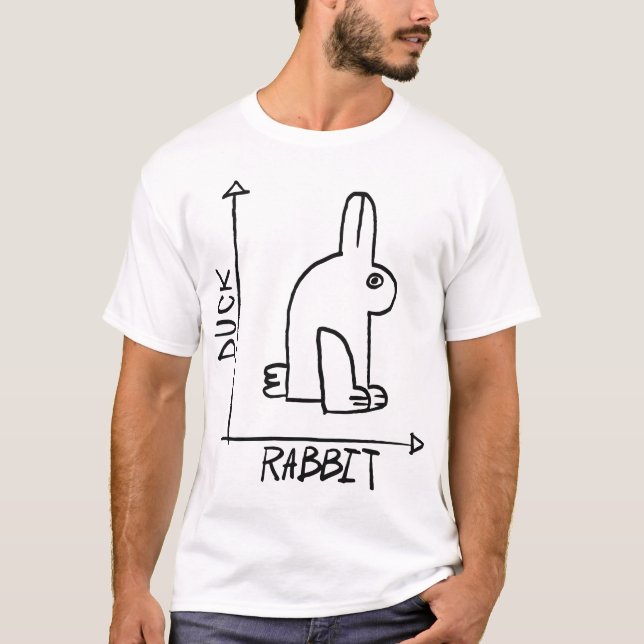 Camiseta Canard ou lapin illusion d 'optique drôle  (Frente)