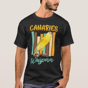 Camiseta Canárias Whisperer Bird Canaries cantando Bird