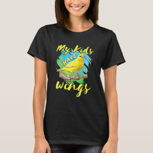 Camiseta Canário Pet Bird Tentilhão Mãe Pai Meus Filhos T
